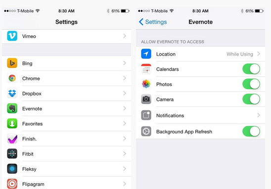 Android Kade - iOS 8.1